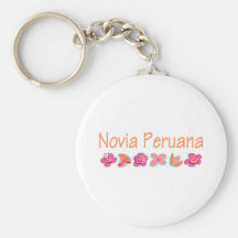 Novia Peruana Llavero Personalizado