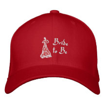 Novia roja de la frotación del KRW a ser Gorra Bordada