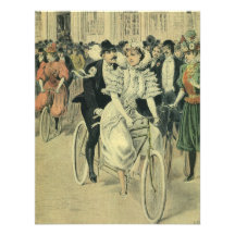 Novia y novio del Victorian del vintage en una bic Comunicados