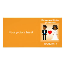 Novia y novio - reserva del pixel de la foto la fe tarjeta fotográfica