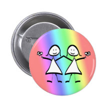 Novias de la lesbiana del orgullo del arco iris pins