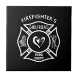 Novias de los bomberos azulejos cerámicos
