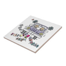 Novias lesbianas del boda azulejos ceramicos