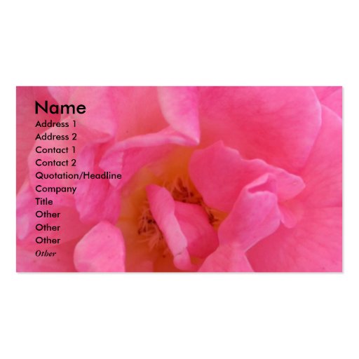 NOVINO - Pétalo rosado sensual 3 Plantilla De Tarjeta De Negocio