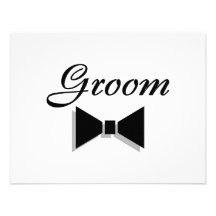 Novio Bowtie Comunicado Personalizado