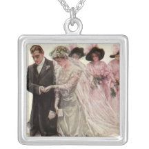 Novio de la novia del vintage, ceremonia de boda d joyerias