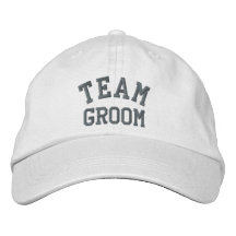 Novio del equipo gorra bordada