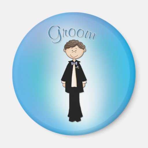 Novio - diseño del boda imán