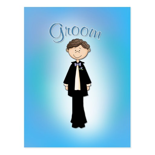 Novio - diseño del boda postal
