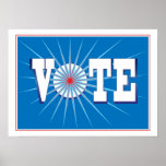 NowPower • ¡VOTO! Poster en azul