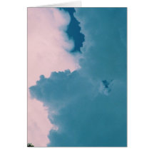 nube azul del blanco de la nube tarjeta
