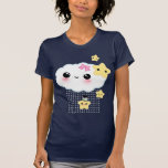 Nube de Kawaii y estrellas lindas Camiseta