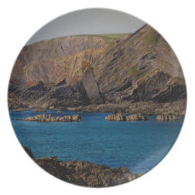 Nube de la ceniza de Norh Devon Hartland Volanic Plato De Comida
