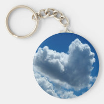 Nube en forma de corazón llaveros