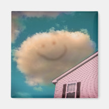 Nube feliz iman de nevera