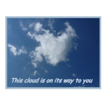 Nube formada corazón postales