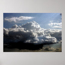 Nube grande de la acuarela impresiones