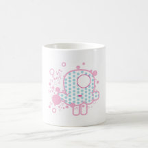 Nube manchada feliz taza de café