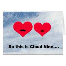 Nube tarjeta de nueve el día de San Valentín