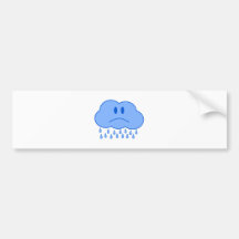 Nube triste pegatina de parachoque