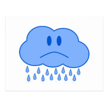 Nube triste postal