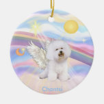 Nubes - ángel de Bichon Frise - ronda, Chantsi Ornamentos De Reyes Magos
