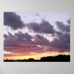 Nubes de la puesta del sol impresiones