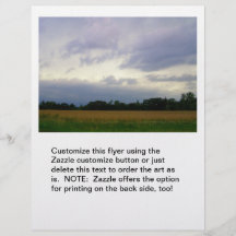 Nubes de tormenta inminentes de los campos de gran flyer personalizado