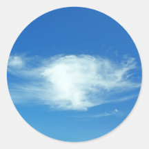Nubes del verano pegatinas redondas