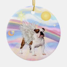 Nubes - dogo inglés (marrón-blanco) ornamentos de reyes magos