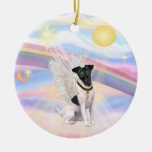 Nubes - fox terrier (#1) ornamento para reyes magos