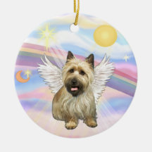 Nubes - mojón Terrier (máscara negra) Adornos De Navidad