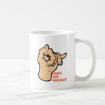 Nudillos del Dem de la grieta Taza