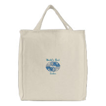 Nudo céltico - la mejor hermana del mundo - azul bolsa bordada