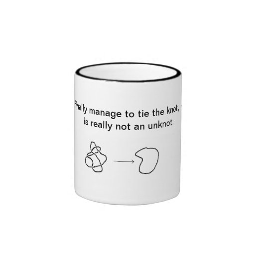 Nudo de la boda taza de café