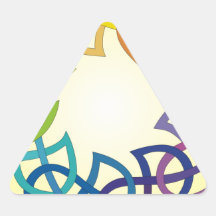 Nudo del Celtic del arco iris Calcomanías Triangulos Personalizadas
