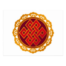 Nudo eterno del Buddhism tibetano de las karmas Tarjetas Postales