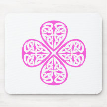 nudo rosado del celtic del trébol tapete de raton