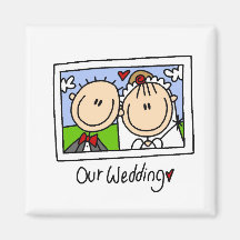 Nuestra novia del boda y camisetas y regalos del n imanes para frigoríficos
