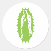 Nuestra verde lima moderna de señora Guadalupe Pegatinas