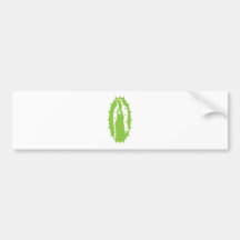 Nuestra verde lima moderna de señora Guadalupe Pegatina De Parachoque