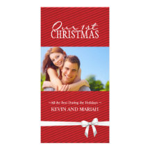 Nuestras 1ras tarjetas de la foto del navidad tarjeta personal con foto
