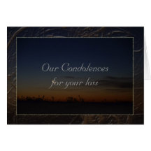 Nuestras condolencias tarjetas