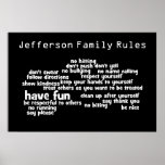 Nuestras reglas de la familia impresiones