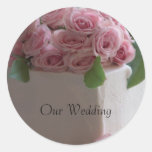 Nuestro boda, pegatina del pastel de bodas