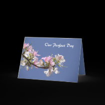Nuestro día perfecto - tarjeta del día de boda tarjetas