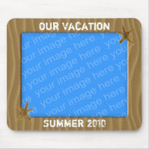 Nuestro marco Mousepad de la foto de las vacacione Alfombrillas De Ratones