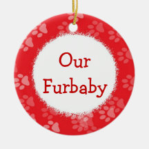 Nuestro ornamento del navidad de Furbaby Ornato