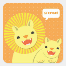 Nueva adición del pequeño león a la familia TAN OR Colcomanias Cuadradases