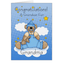 Nueva enhorabuena del bebé de la abuela tarjetón